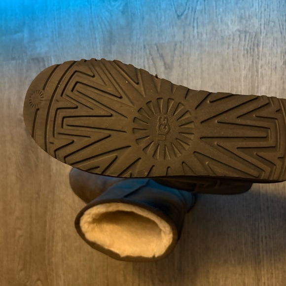 UGG Chocolate Brown Mid-Calf Sheepskin Boots - Picture 10 of 11